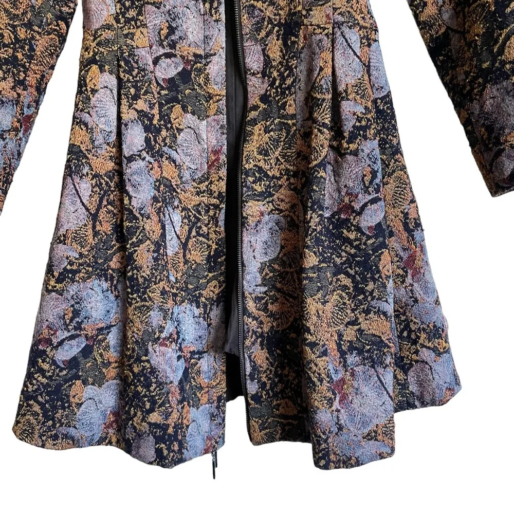 Nanette Lepore Floral Tapestry Coat Size 0 - Picture 9 of 14